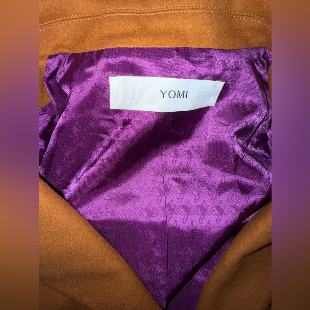 Yomi Cropped Oversized Virgin Wool Blazer Tan, brand new with tag, size S/M - Picture 6 of 7